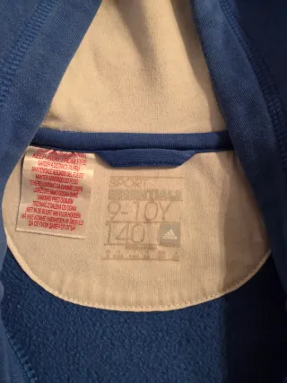 Sudadera Adidas azul con capucha 9-10 años