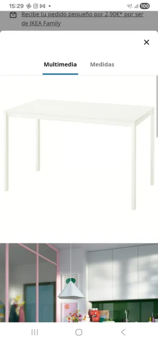 Mesa IKEA Blanca Madera