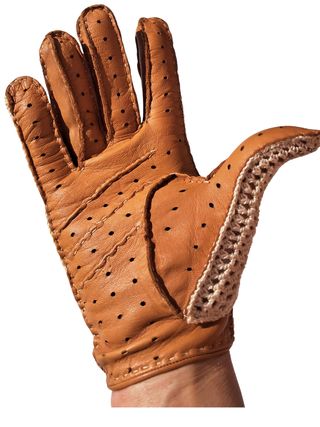 Guantes mujer vintage crochet y piel