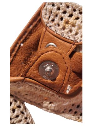 Guantes mujer vintage crochet y piel