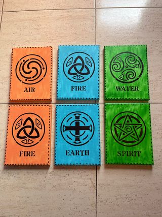 Lienzos pintados a mano: Elementos