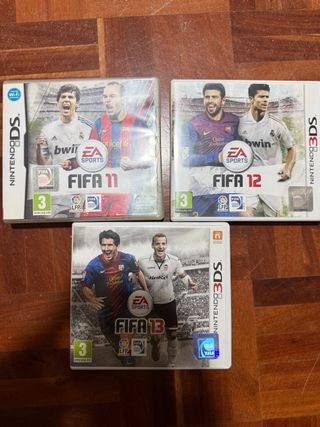 Lote FIFA 11, 12, 13, PES 12 Nintendo DS/3DS