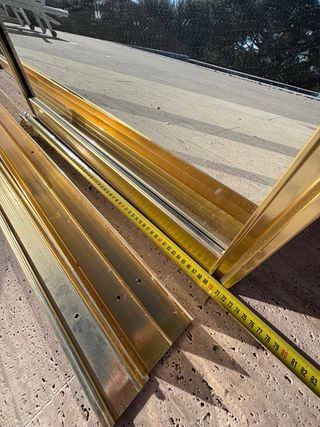 2x2 Puertas Correderas Espejo Dorado