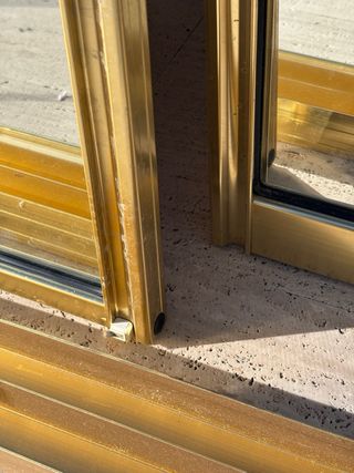 2x2 Puertas Correderas Espejo Dorado