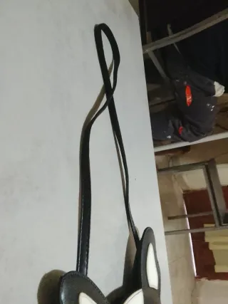 Bolso perro negro y blanco