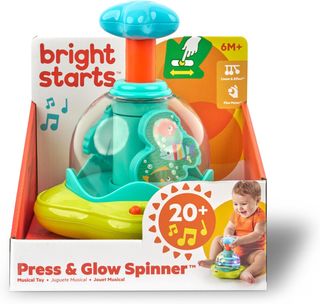 Bright Starts, Juguete Muiscal Press & Glow Spinne
