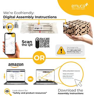 Emuca - Contenedor de basura incorporado para gabi