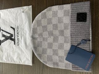 Cappello Louis Vuitton Grigio Bianco