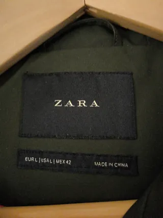 Chaqueta acolchada Zara verde militar