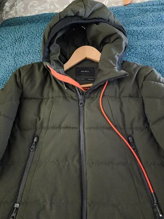 Chaqueta acolchada Zara verde militar