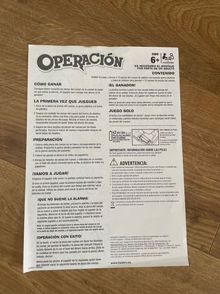 Juego Operación Hasbro Gaming +6