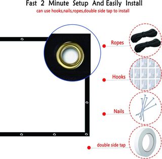 OWill Leinwand Beamer 120 Zoll,16:9 HD Faltbarer B