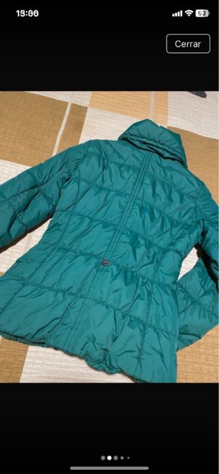 Chaquetón fino verde plumífero