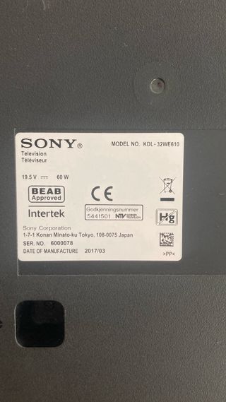 Sony Bravia 32" KDL-32WE610
