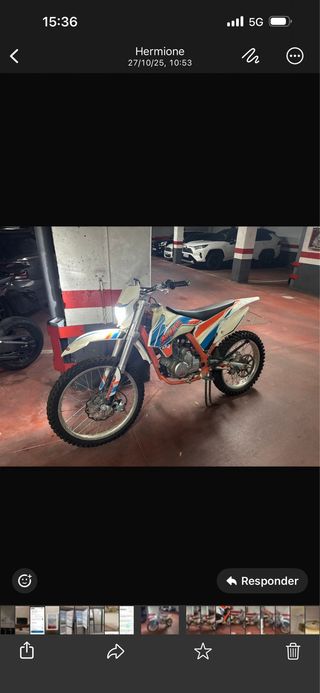 Moto Kayo K2 Enduro Naranja/Blanca.