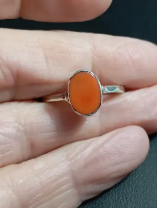 Anillo Plata Ley coral