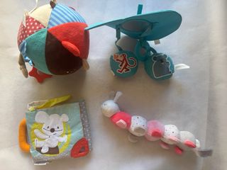 Pack Juguetes Bebé Pelota Libro Gusano