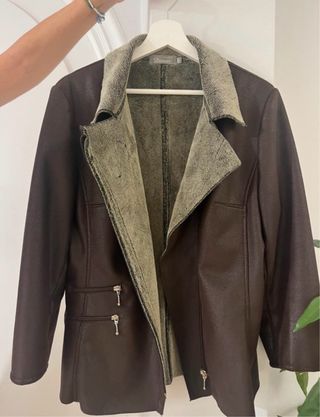 Cazadora Dimas pelo marrón