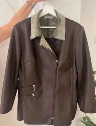 Cazadora Dimas pelo marrón