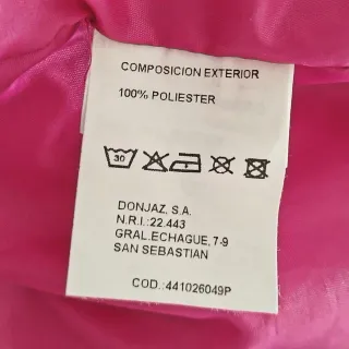 Anorak D J Z. brillante rosa chicle