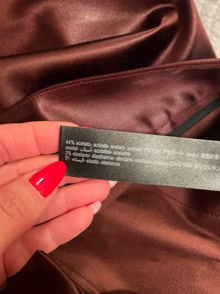 Calça Massimo Dutti Studio Wide Leg Vermelha