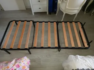 Cama Plegable 180x80 cm; somier lamas y colchón