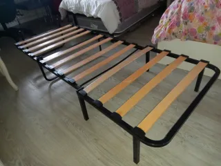 Cama Plegable 180x80 cm; somier lamas y colchón