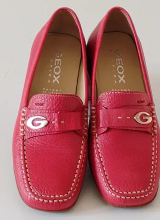 Mocasines Geox Mujer Rojo Sin Uso
