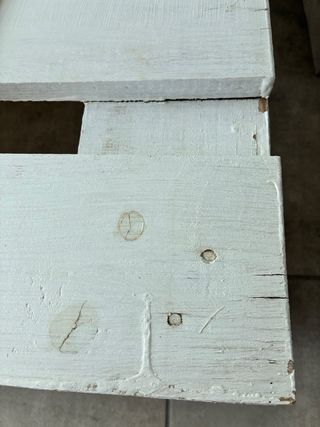 Sofá de palets blanco 120x80x68 cm