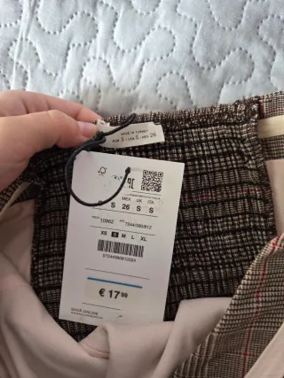 Top palabra de honor Pull&Bear cuadros rosa