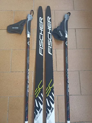 Esquís Fischer SC Skate + Bastones + Botas