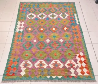 Tappeto Kilim afgano 198x156 cm