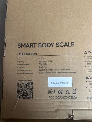 Báscula Inteligente RENPHO CS20M