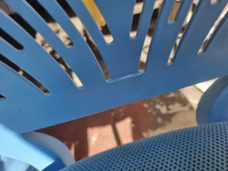 Silla giratoria azul