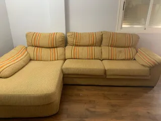 Sofá reclinable 3 plazas + mesa centro