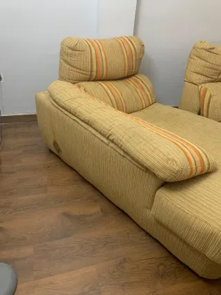 Sofá reclinable 3 plazas + mesa centro