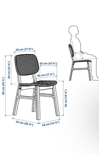 Silla VOXLÒV Ikea Madera Ratán