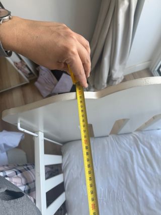 Cuna blanca de madera + colchón