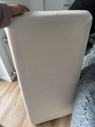 Cuna blanca de madera + colchón