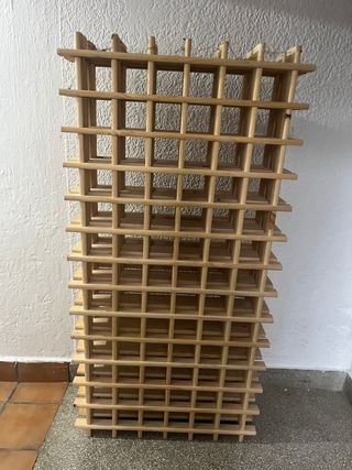 3 botelleros de madera