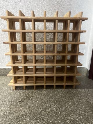 3 botelleros de madera