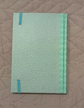 Libreta agenda cuaderno de rayas azul blanca nueva