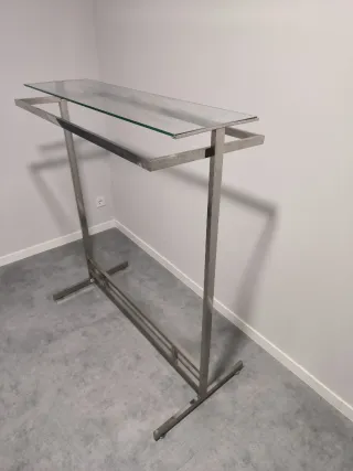 Burro perchero tienda cristal y metal