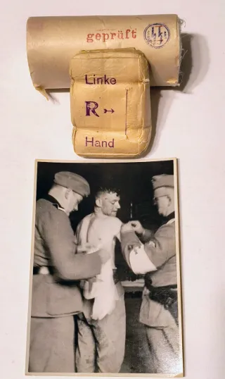 Militaria Waffen SS Saúde Foto e ligaduras