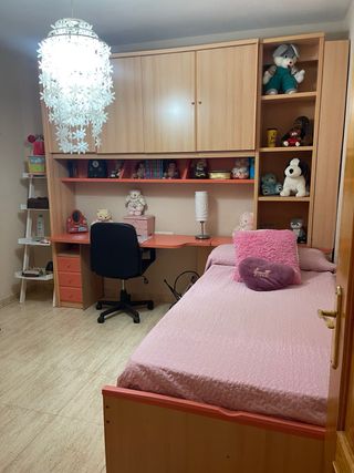 Dormitorio juvenil madera haya. Regalo colchón.
