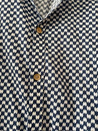 Camisa Springfield XXL Azul e Branco