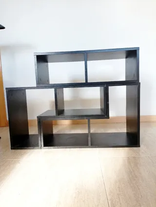 Mueble modular comedor madera negro