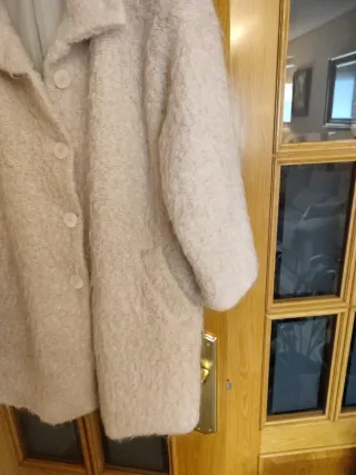 Abrigo lana rosa palo T.L