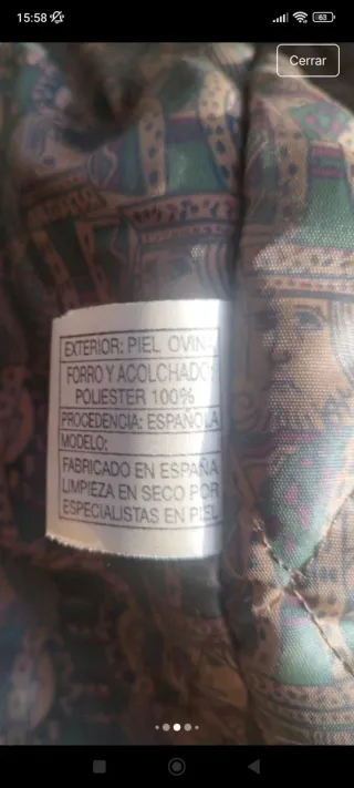 Chaquetón de piel ovina para caballero
