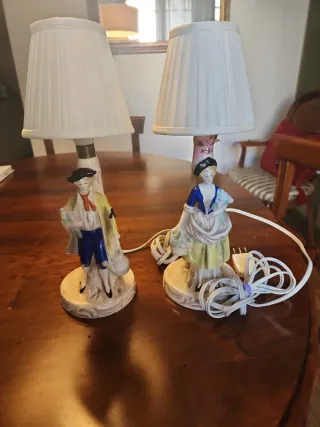 Lámparas Vintage Rococo Porcelana